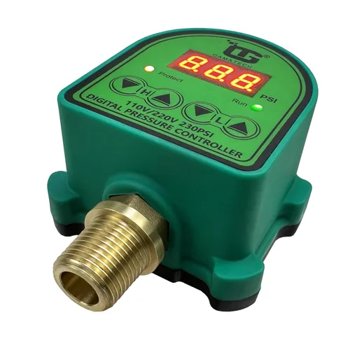 Miniatura 6 de GamaTech - Interruptor de presión ajustable digital de 110 V/220 V, 10 A/5 A, para bomba de agua y bomba de aire, 1/2 pulgada macho NPT, 0-230 psi