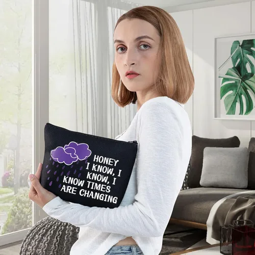 Miniatura 4 de WZMPA Bolsa de maquillaje cosmética para fanáticos de la música, regalo inspirado en la música, miel, sé que conozco, bolsa de maquillaje con Miel