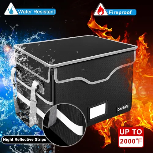 Miniatura 7 de DocSafe Bolsa organizadora de archivos, juego de caja de documentos ignífuga con cerradura