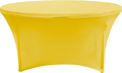 Miniatura 8 de Simply Elegant Mantel redondo ajustable de elastano Mantel para mesa de banquete, mantel de poliéster y elastano, para cumpleaños, quinceañera