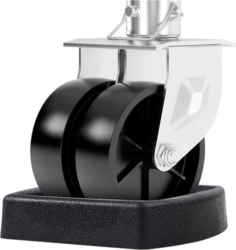 Miniatura 6 de LEORAY Jack Wheel Chock, Muelle de rueda de goma reforzada para caravanas y remolques (rueda doble)