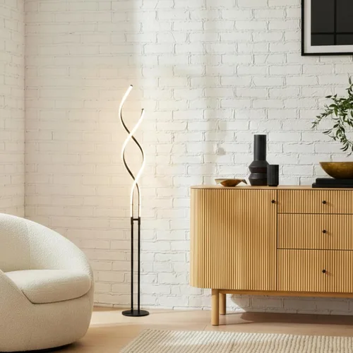 Miniatura 9 de Brightech Embrace - Lámpara de pie LED regulable - Moderna lámpara de pie ajustable en espiral para salas de estar y oficinas - Lámpara de mesa