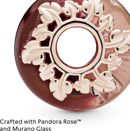 Miniatura 3 de PANDORA Joyería de cristal de Murano y hojas de rosa Metal Vidrio no aplica