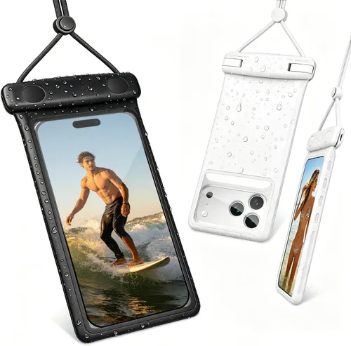 Miniatura 25 de wellhouse Bolsa impermeable para teléfono, Funda impermeable para teléfono para iPhone 16 15 14 13 12 Pro Max XS Samsung, Bolsa seca para celular 1