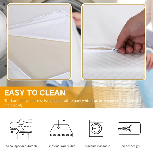 Miniatura 5 de Colchón de espuma viscoelástica de gel de 5 pulgadas, infusión de gel, certificado CertiPUR-US, soporte cómodo, tamaño individual en una caja