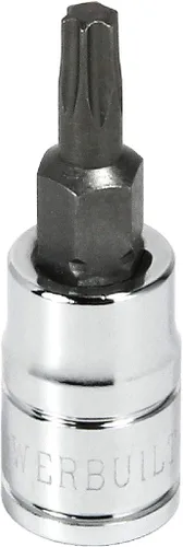 Powerbuilt T-20 Star Bit Socket, unidad de 3/8 pulgadas, Torx, marca de tamaño de alta visibilidad - 648513