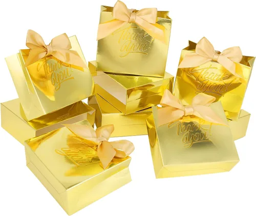 Miniatura 14 de KPOSIYA Bolsas de regalo pequeñas, paquete de 50 bolsas pequeñas de agradecimiento de 4.5 x 1.8 x 3.9 pulgadas, bolsa de favor de fiesta, cajas