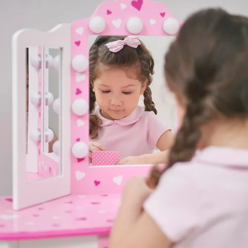 Miniatura 9 de Teamson Kids - Sweethearts Print Gisele Medium Vanity - Blanco/Rosa
