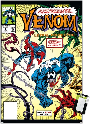 Miniatura 9 de Marvel Comics - Póster de pared Venom: Lethal Protector #5, 22.4 pulgadas de largo x 14.7 pulgadas de ancho, versión premium sin marco