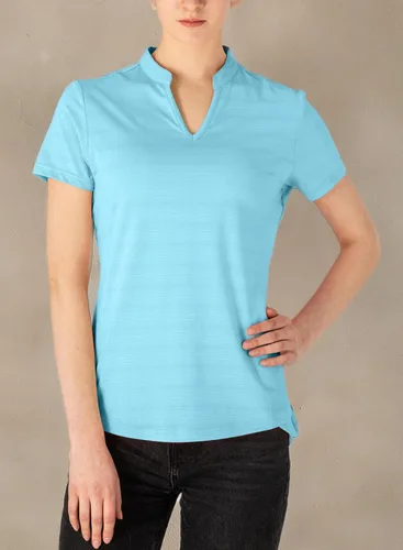 Miniatura 138 de Gopune Polo de golf con cuello en V para mujer, sin cuello, manga corta, ligera, de secado rápido, camisetas de tenis para correr