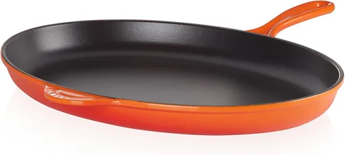 Miniatura 2 de Le Creuset Sartén ovalada de hierro fundido esmaltado de 15.75 pulgadas, llama
