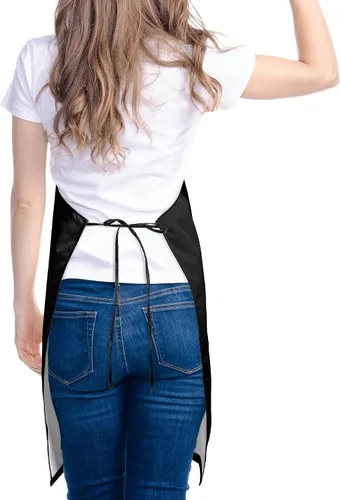 Miniatura 2 de Apron for Women with 2 Pockets Waterproof Bib for Kitchen Cooking Restaurant BBQ Painting Crafting Salon Nails