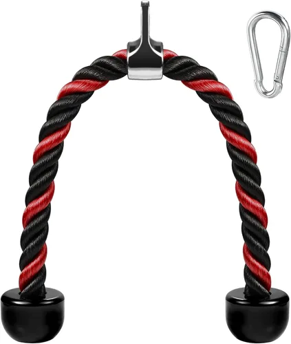 Miniatura 9 de Cable de tracción de cuerda de tríceps de lujo, 27 y 36 pulgadas de longitud, fácil de agarrar y antideslizante, accesorio de cable para ejercicio