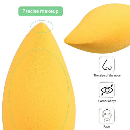 Miniatura 3 de FOMIYES Mango en forma de esponja 4pcs belleza huevo maquillaje Miss esponja polvo poliuretano punta punta esponja
