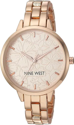 Miniatura 7 de Nine West - Reloj de brazalete con esfera floral para mujer