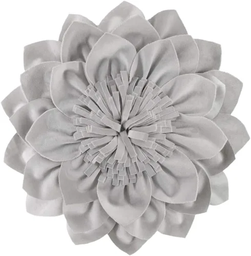 Miniatura 18 de OiseauVoler Cojín decorativo redondo de flores 3D, cojín hecho a mano con inserto para sofá, cama, decoración del hogar, 12 pulgadas, azul