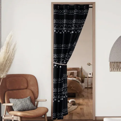 Miniatura 9 de Cortinas de puerta para privacidad de puerta, 80 pulgadas de largo, semi opacas, aisladas térmicas, cubierta divisora de habitaciones/persianas