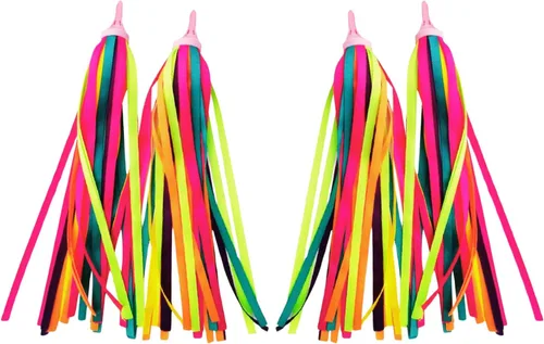 Colorido bicicleta Streamer niñas niños bicicleta borla cinta manillar scooter serpentinas 2 pares 32 bandas