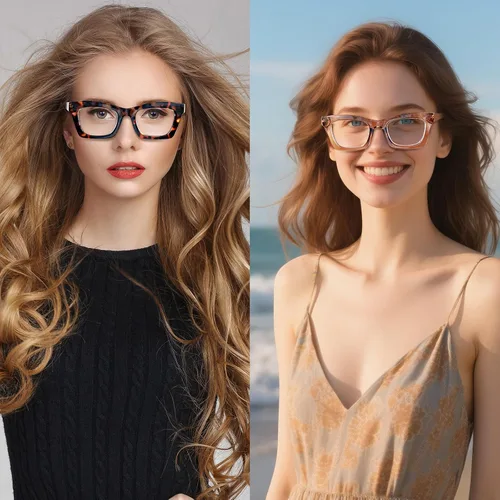Miniatura 6 de Oversized Square Reading Glasses for Women Spring Hinge Blue light Blocking Computer Readers for Women