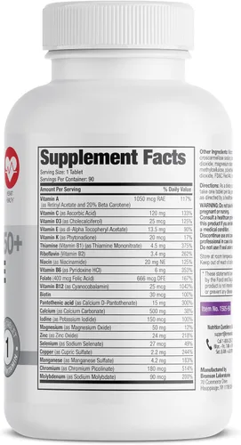 Miniatura 2 de Bronson ONE Daily Multivitamínico Multimineral Completo 50+ para mujer, 90 tabletas