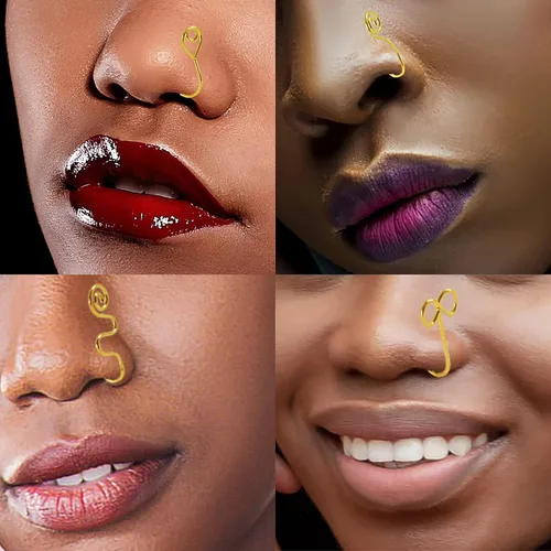 Miniatura 4 de Long tiantian Piercing de nariz para nariz con diseño africano, para mujer