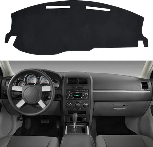 Miniatura 13 de SPEEDWOW Tapete para cubierta de tablero de instrumentos compatible con Ford F150 1997-2003 sin sensor climático/sensor de luz