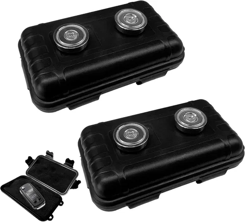 KVAEY 1 pieza Caja magnética para llaves, soporte impermeable para llaves para interiores y exteriores con imán fuerte, contenedor portátil de