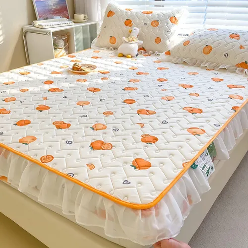 Miniatura 20 de Sábanas de bolsillo profundo, sábanas de látex de seda de hielo, fundas de colchón con estampado de dibujos animados agradables a la piel, con Gris