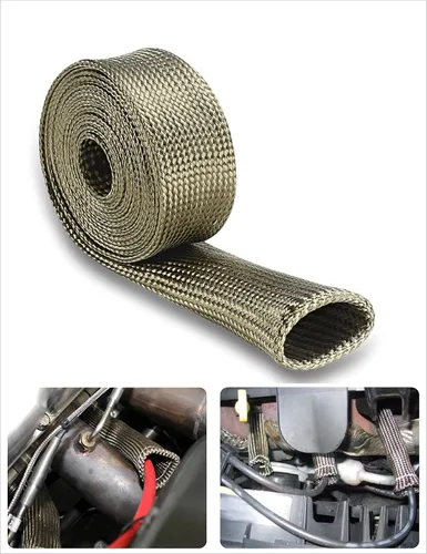 Miniatura 7 de Protector Térmico de Alambre Automotriz Funda Protectora Térmica Protector Térmico para Línea de Combustible Cubierta Protectora de Manguera Auto