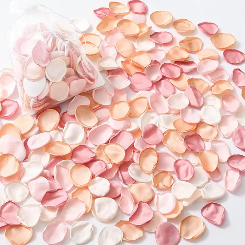 Miniatura 18 de Serwalin 300 Unidades de Pétalos de Rosa de Seda, Flores Artificiales para Bodas, Pétalos de Rosa Falsos Marrone, Propuesta para la Canasta de Boda