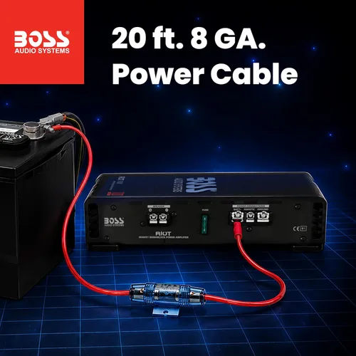 Miniatura 3 de BOSS AUDIO R3400D Riot 3400-Watt Monoblock, clase D 1 – 8 ohmios estable Monobloque – Amplificador con mando a distancia Subwoofer Control de nivel
