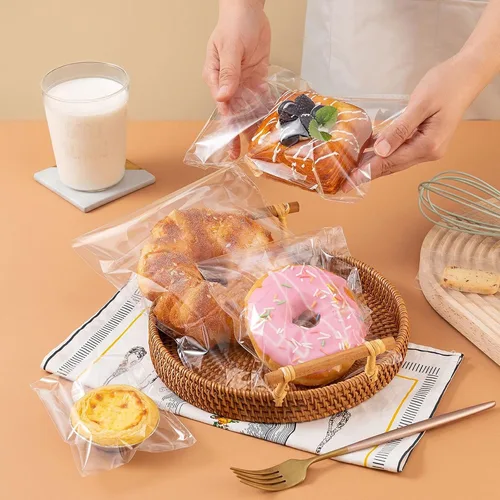 Miniatura 6 de JOYIT Bolsas de celofán autosellantes de 4 x 4 pulgadas, 200 bolsas transparentes resellables para galletas, para regalos, golosinas, regalos