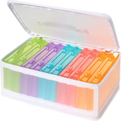 Miniatura 10 de Gbivbe Estuche de almacenamiento de fotos, tamaño 4 x 6, caja grande con capacidad para 1000 fotos, almacenamiento de tarjetas, mango de tarjetas