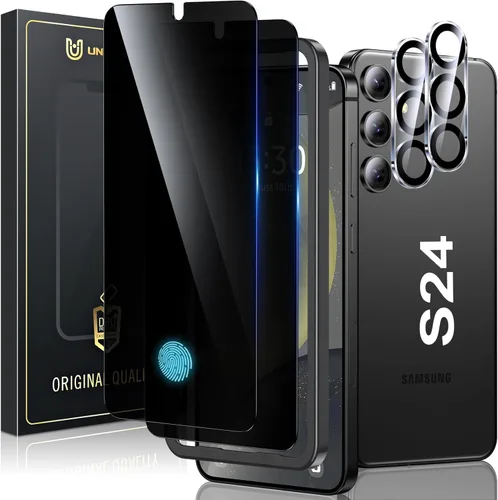 Miniatura 8 de UniqueMe Protector de pantalla de privacidad para Samsung Galaxy S22 de 6.1 pulgadas, compatible con huellas dactilares ultrasónicas, [2+2 unidades]