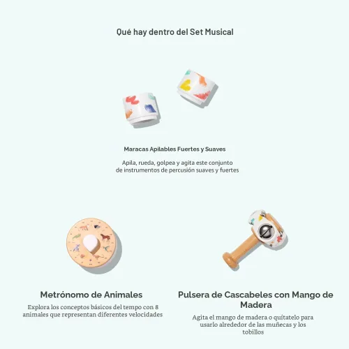 Miniatura 4 de LOVEVERY El Set de Música 6 Instrumentos Musicales Montessori & Libro de Ritmo Juguetes Educativos para Niños Pequeños y Preescolares