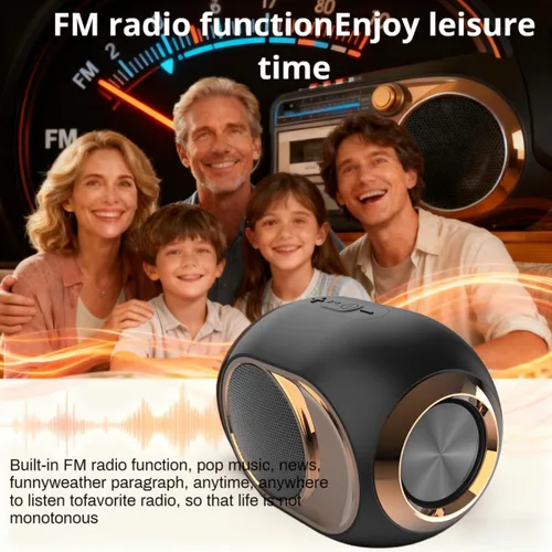 Miniatura 3 de Altavoz Bluetooth inalámbrico X6, altavoz portátil Bluetooth 5.0 con graves altos, estéreo TWS, múltiples modos de reproducción (TF/USB/AUX/FM)
