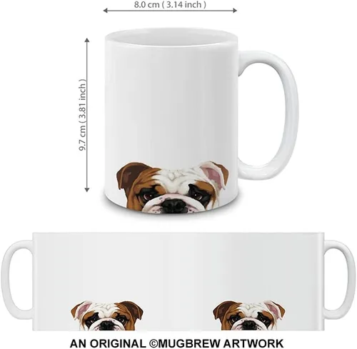 Miniatura 3 de MUGBREW Taza de té de cerámica Bulldog Inglés, 11 onzas English Bulldog