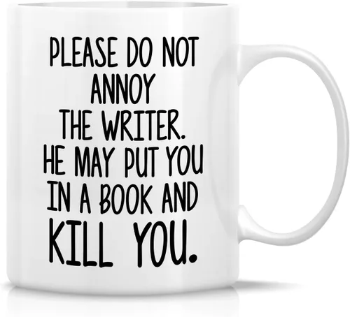 Miniatura 7 de Retreez Taza divertida - Soy un escritor, cualquier cosa puede ser utilizada en una historia, 11 Oz Tazas de café de cerámica - Taza graciosa
