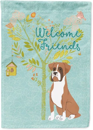 Miniatura 37 de Caroline's Treasures BB7594GF Bandera de jardín de Husky siberiano con texto en inglés "Welcome Friends" - Bandera decorativa para patio exterior