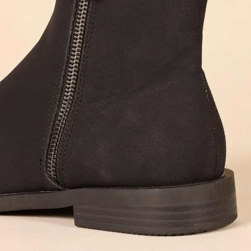 Miniatura 2 de Tienda Essentials Botines planos con cremallera exterior para mujer