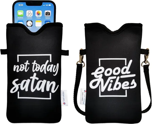 Miniatura 54 de Tainada Funda Estuche Bolsa de Neopreno para Teléfono para Hombres y Mujeres con Correa Cruzada/Cordón para el Cuello para iPhone 17/16/15 Pro Max