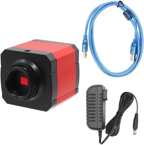 Miniatura 2 de Cámara de microscopio HDMI HD 2MP 30FPS HDMI USB Industrial Digital Teléfono Cámara Microscopio para Microscopio Binocular Trinocular (Color : Rojo)