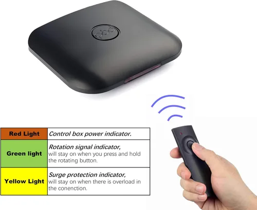 Miniatura 2 de PBD - Antena de TV digital HD para exteriores de 150 millas motorizada con rotación de 360 grados con cable coaxial RG6 de 40 pies, instalación a