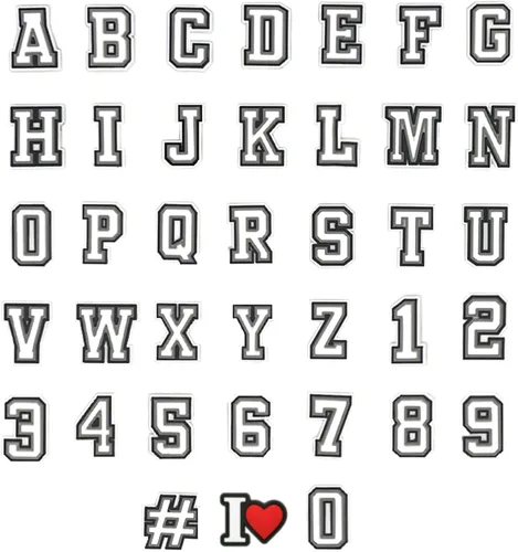 Dijes para zapatos con letras A-Z, números 0-9, sandalias con dijes para zapatos, accesorios para niños, adolescentes y adultos