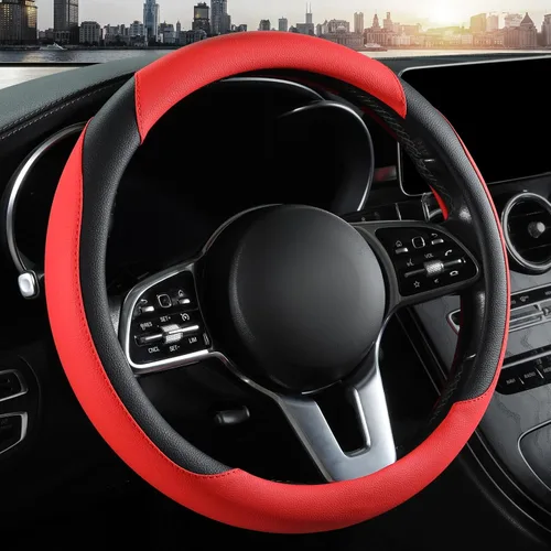 Funda para volante de automóvil, funda para volante de cuero, universal de 15 pulgadas, antideslizante, cómoda, fundas para volante para hombres y