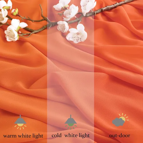 Miniatura 3 de The Yard, tela de gasa naranja quemada de 10 yardas, 58 pulgadas de ancho, elegante tela de gasa transparente para disfraces de boda, costura