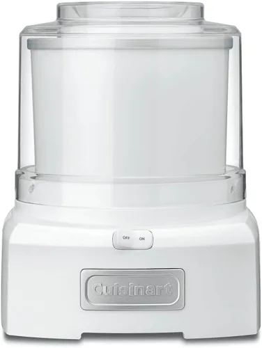 Miniatura 2 de Cuisinart Máquina para hacer helados, sorbete de 1.5 cuartos de galón, máquina de yogur congelado, doble aislamiento, blanco, ICE-21P1 y bandeja