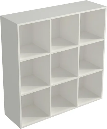 Miniatura 22 de OSCHF - Estantería de almacenamiento de 12 cubos, estantería de madera de 3 niveles con espacios abiertos para el hogar y la oficina, organizador