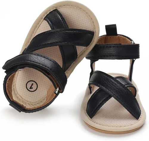 Miniatura 5 de E-FAK Sandalias de verano para bebés y niñas al aire libre, playa, suela suave de goma antideslizante para recién nacidos, zapatos para primeros