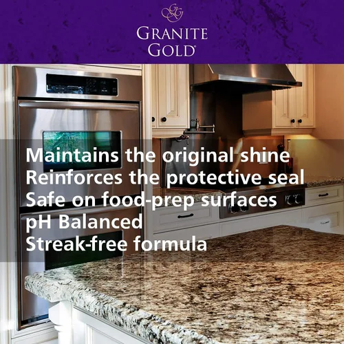 Miniatura 4 de Granite Gold Spray Pulidor, Brillo sin Rayas para Granito, Cuarzo, Mármol, Travertino, Encimeras de Piedra Natural, 64 Onzas Líquidas y 24 Onzas